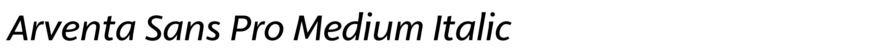 Arventa Sans Pro Medium Italic